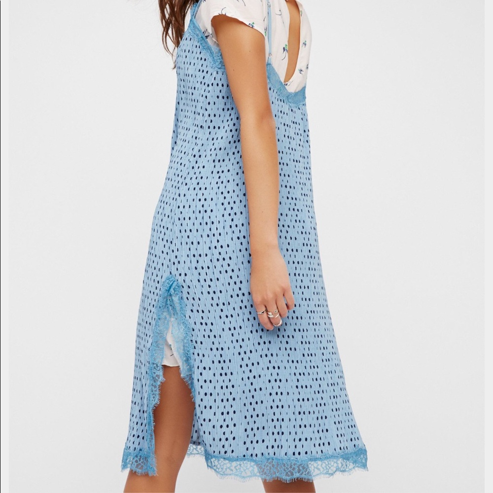 Free people Margot slip 👗2 in 1 in baby blue 4