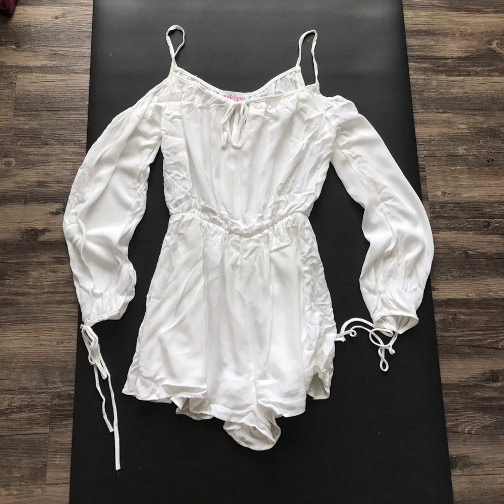 White off the shoulder cardigan