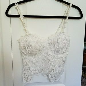 Worn once 2 piece white dress