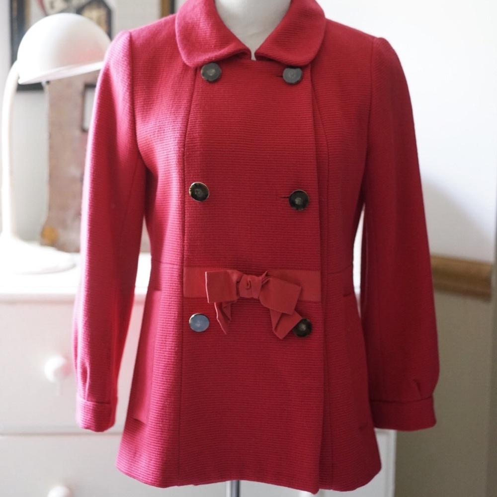 Marc by Marc Jacobs 6 button red peacoat. Size. M.