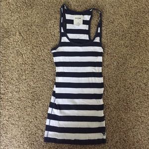 Thick blue striped Abercrombie tank top