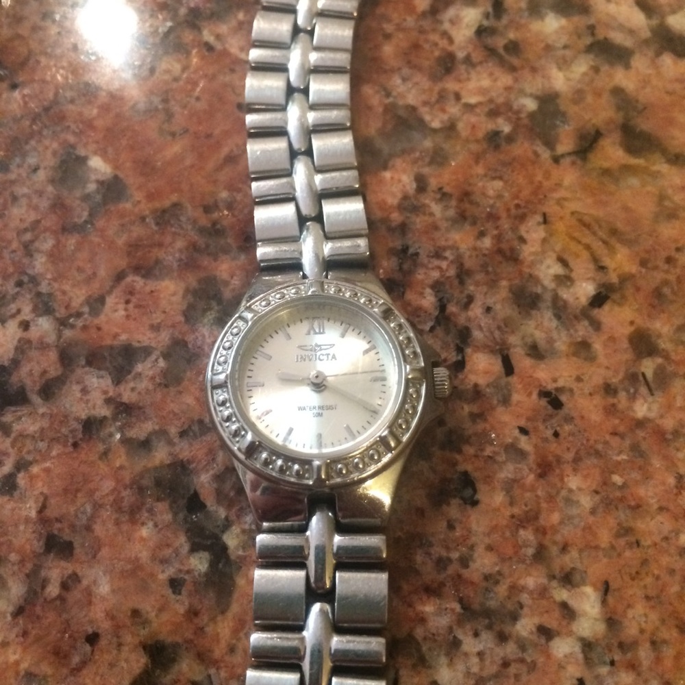 Invicta Stainless Diamond Ladies Bracelet Watch