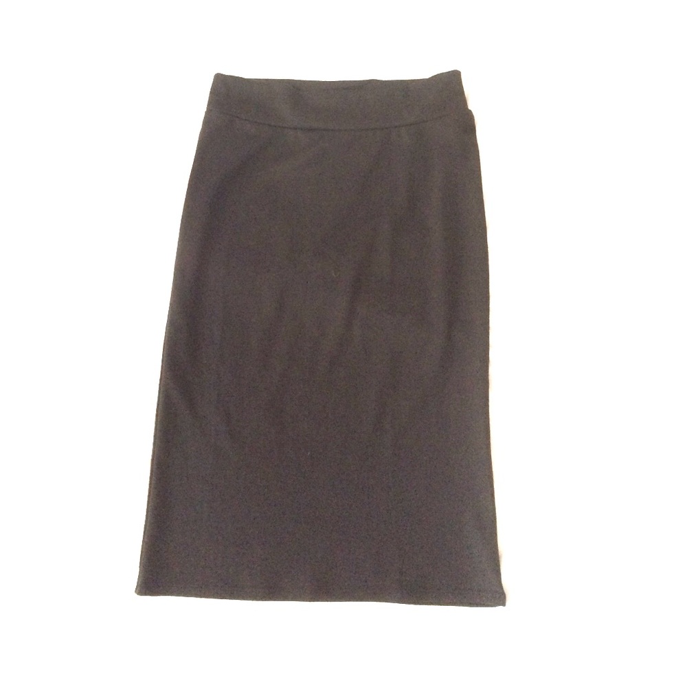 Stretch Black midi skirt