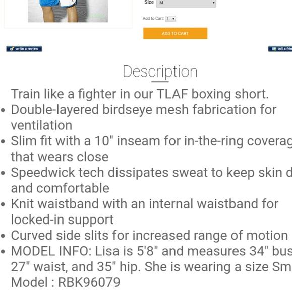 NWT Reebok Combat Boxing Shorts - Picture 3 of 5