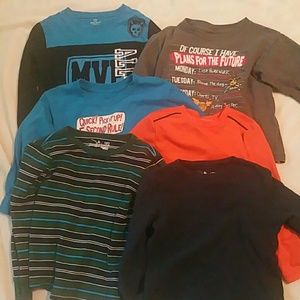 6 long sleeve boys size 7 shirts