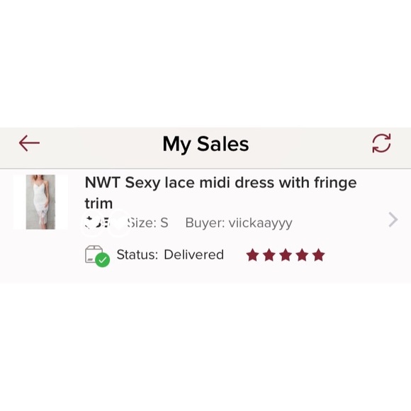 NWT Sexy lace slip dress with fringe trim - Picture 4 of 6