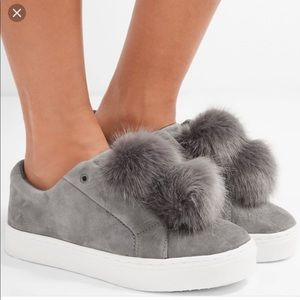 Grey Pom Pom sneakers
