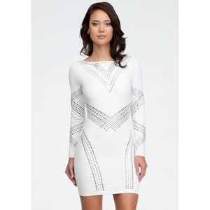 SOLD: NWT bebe Little White Dress with Stud Details