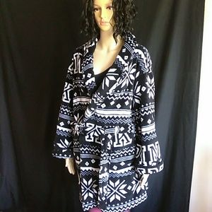 NEW PINK BLACK N WHITE MIDI ROBE