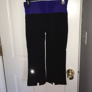 lululemon cropped sweats with leg slits