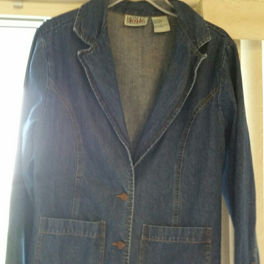 Bill Blass Denim Suit Style Blazer size Small