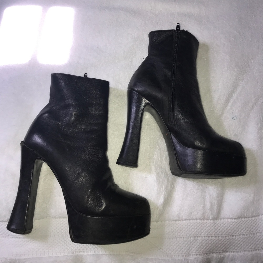 Black platform heels
