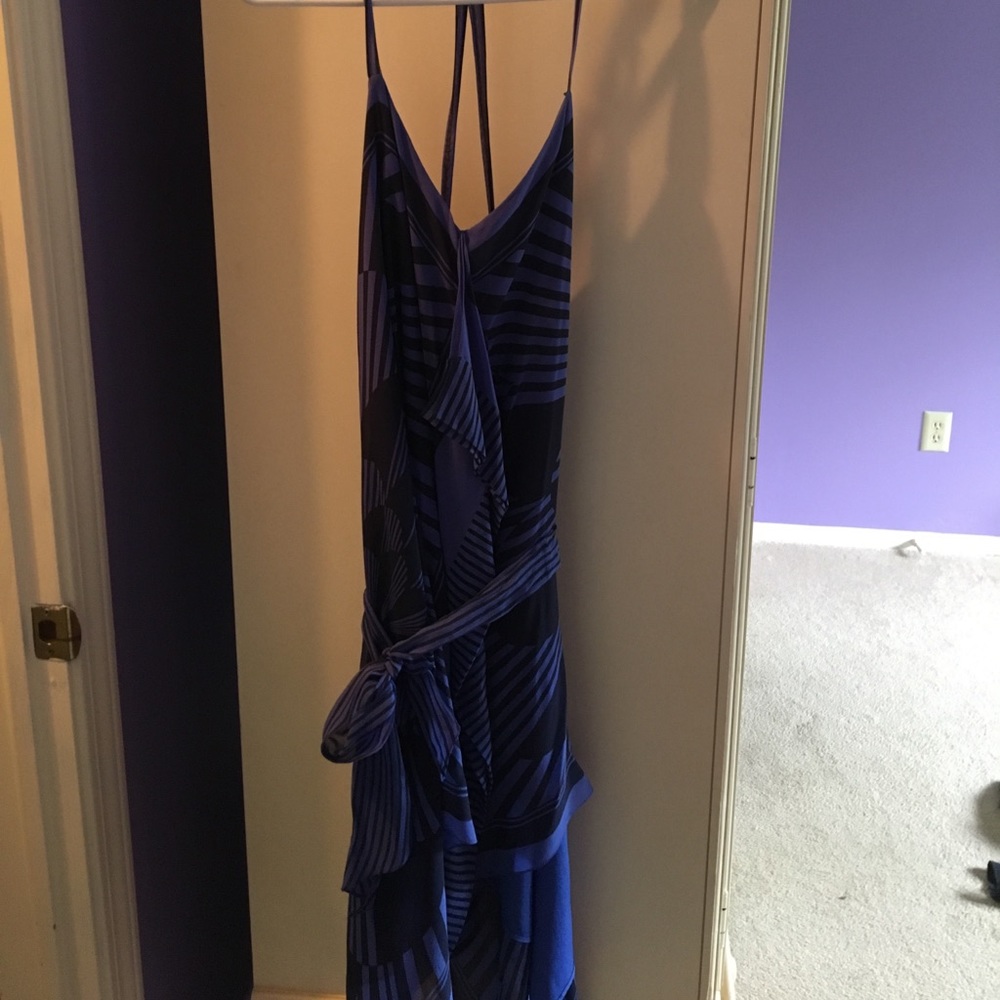 Bcbg blue high Los dress