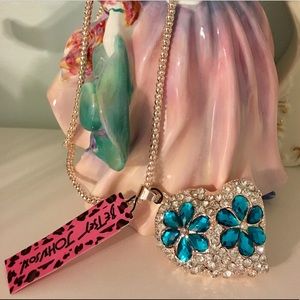 Betsey Johnson Blue Heart Necklace