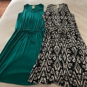 2 drawstring waist dresses. Great swim cover ups!