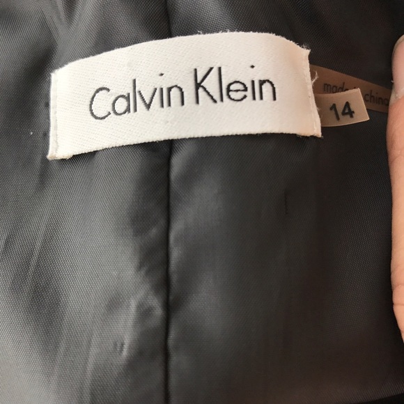 Calvin Klein gray dress with bow Size *14* - Picture 5 of 6