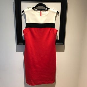 Trina Turk ponte sheath dress in red, size 4