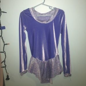 Blue ice skating dress.