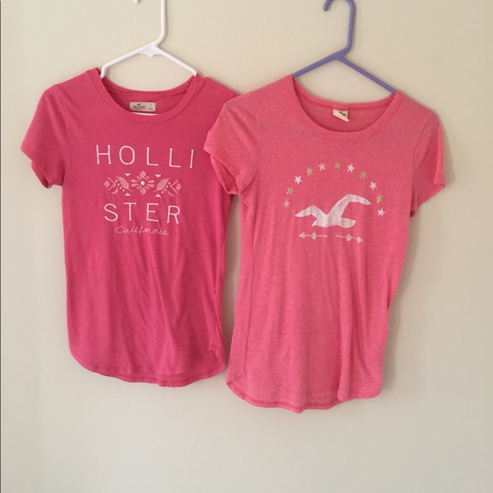 Pink Hollister T-shirts