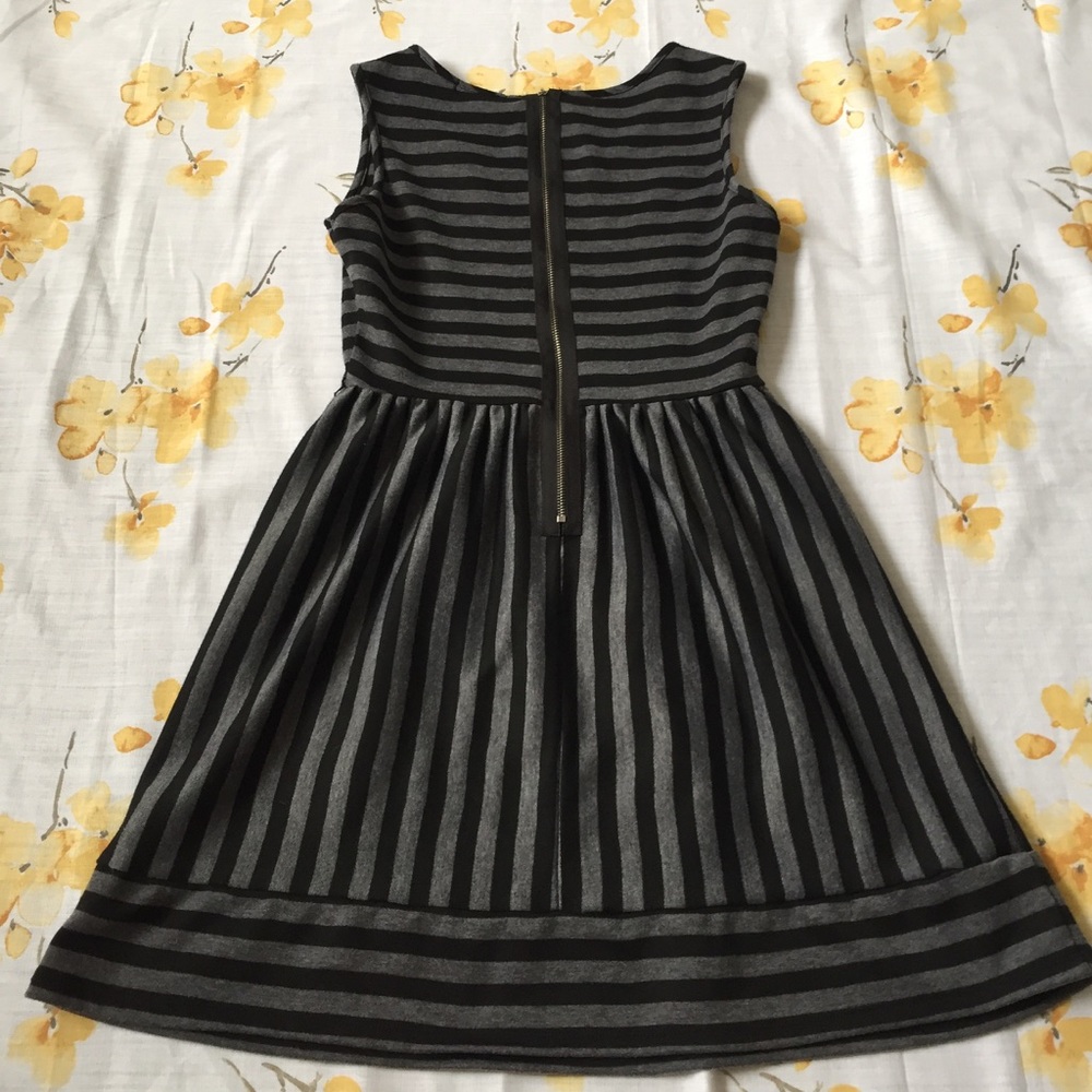 BeBop Black and gray striped dress - Picture 2 of 4