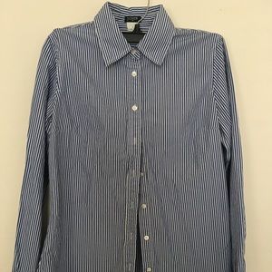 J Crew ladies stripped button front shirt Sz S