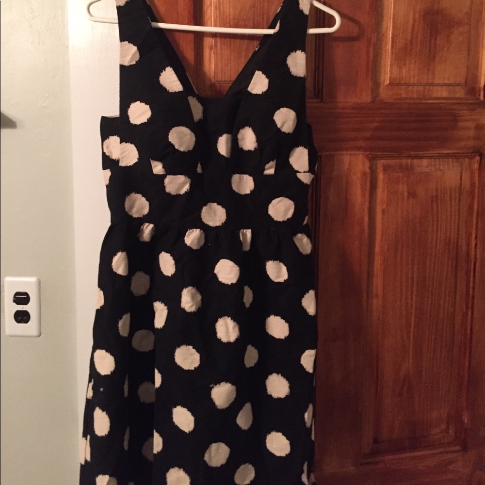 Loft, linen Polka dot dress