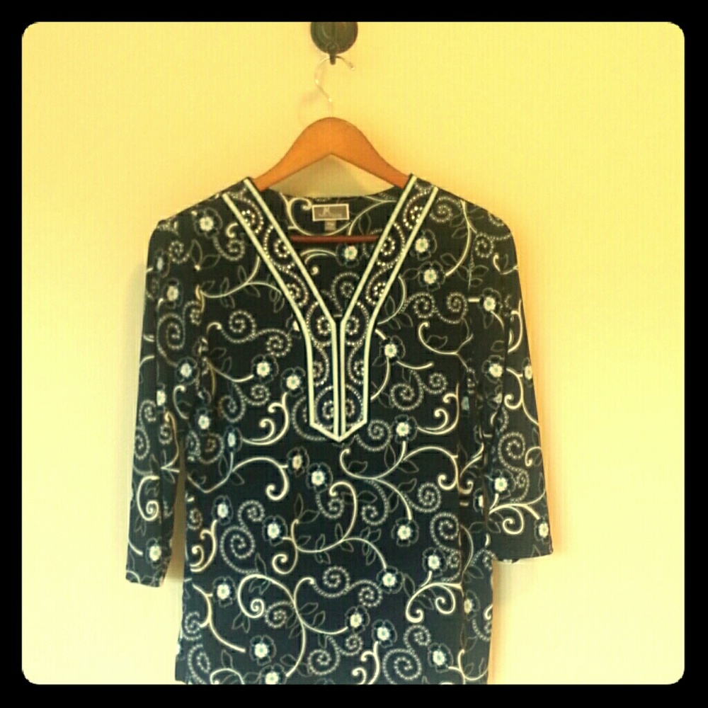 Navy blouse.