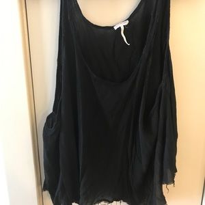 FREE PEOPLE BLACK FLOWY TANK TOP