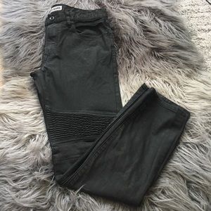 Express black biker jeans