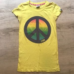 PINK by Victoria's Secret yellow graphic tshirt