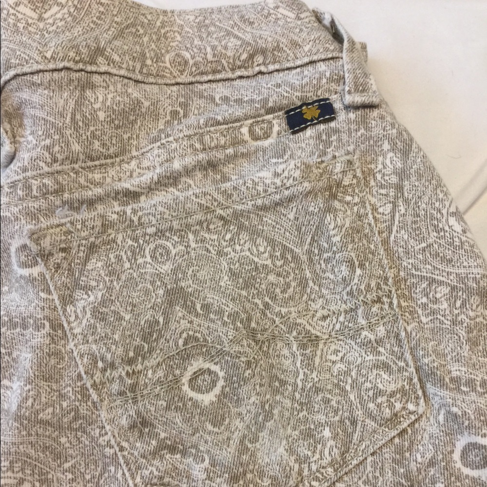 Lucky Brand Twill paisley beige jeans