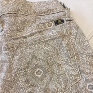 Lucky Brand Twill paisley beige jeans