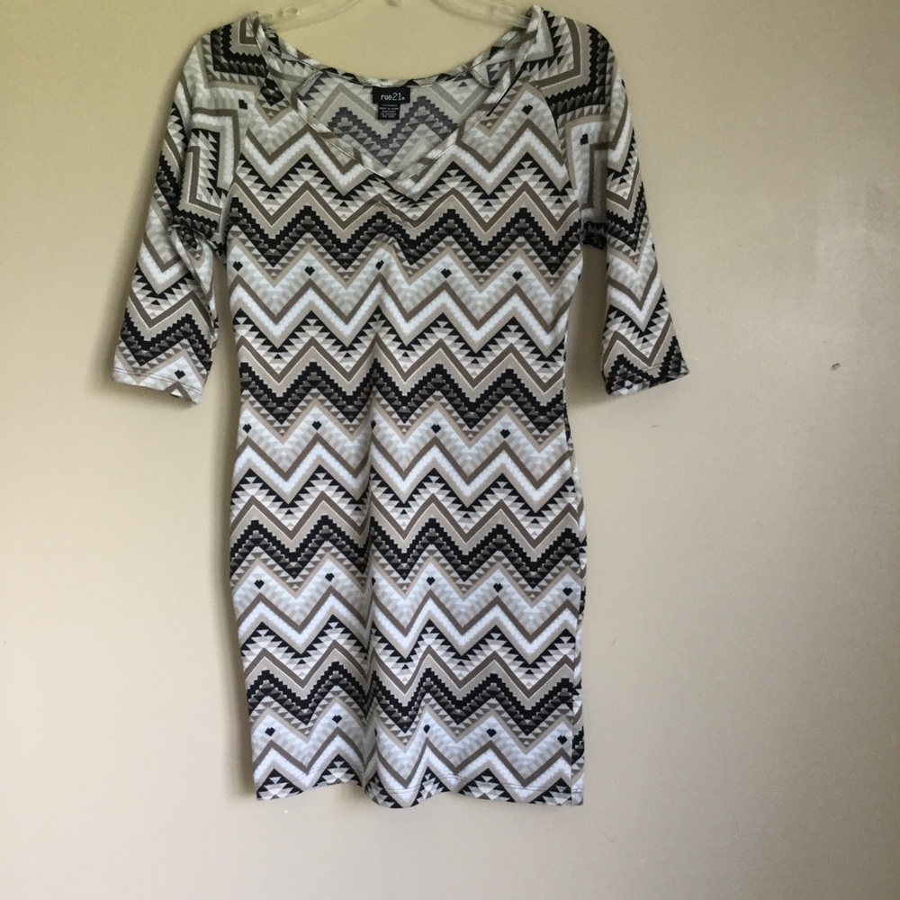 Tribal Patterned Mini Dress