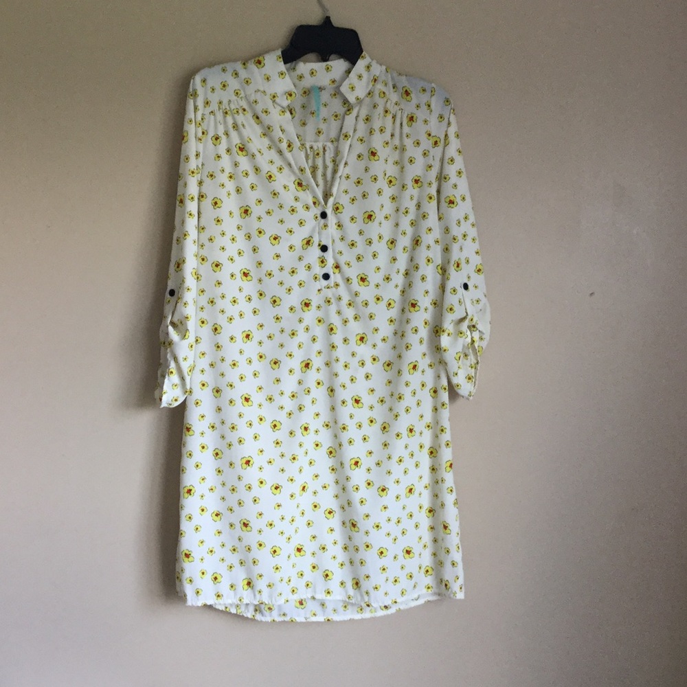 Cute Long Sleeve Floral Dress