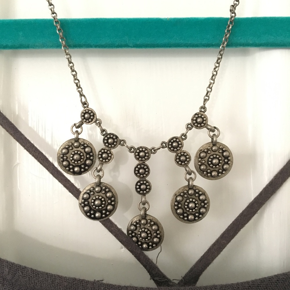 Silver Necklace With Charms