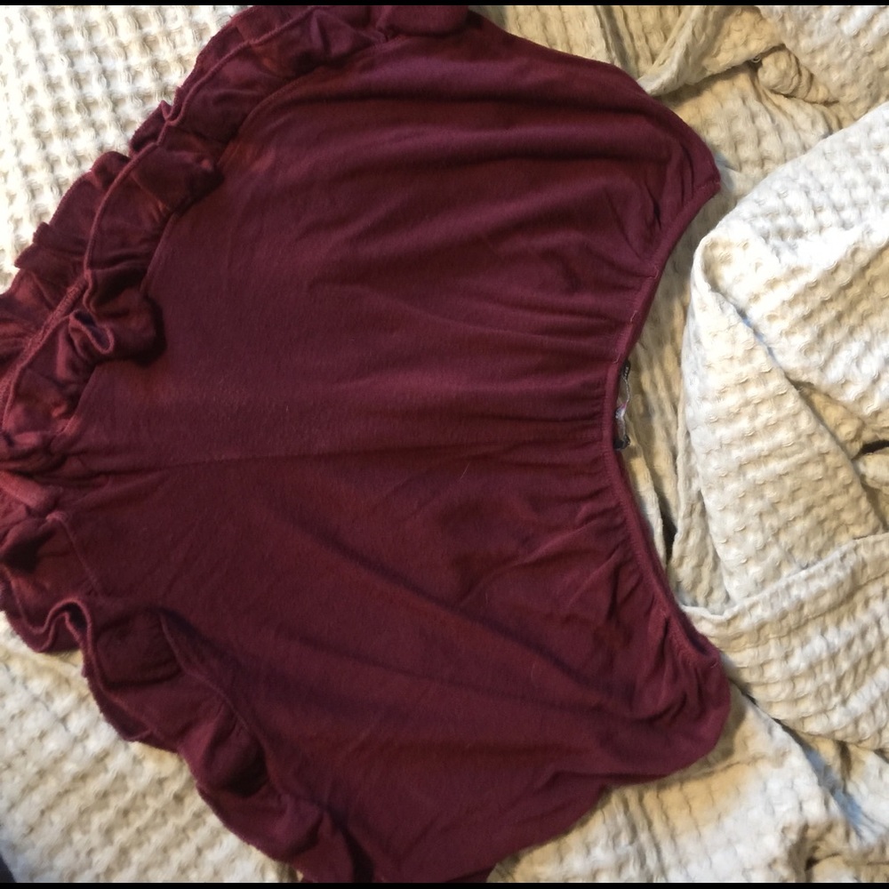 Maroon Brandy Melville shorts