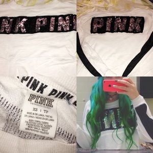 Holographic PINK sequin sweater