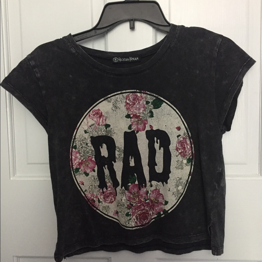 girls' "RAD" crop top