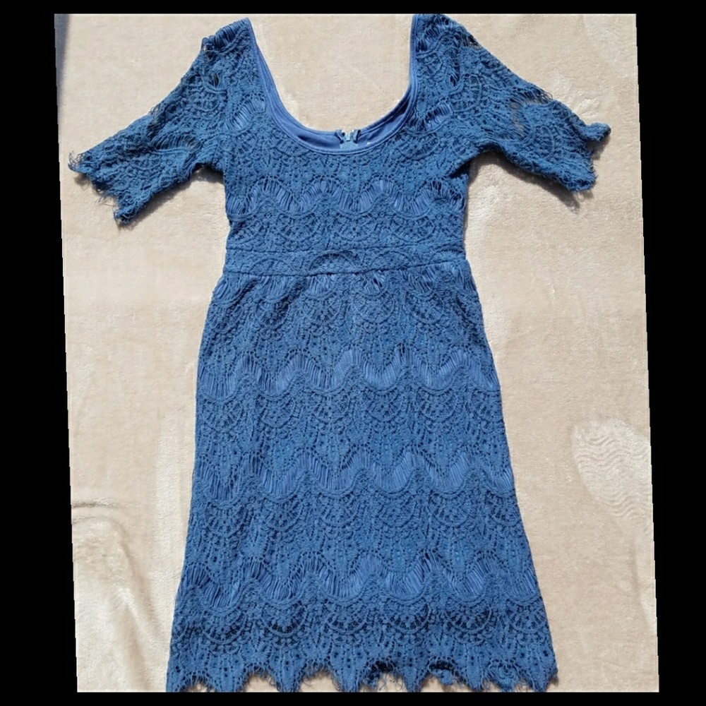 Pins and Needles blue boho dress