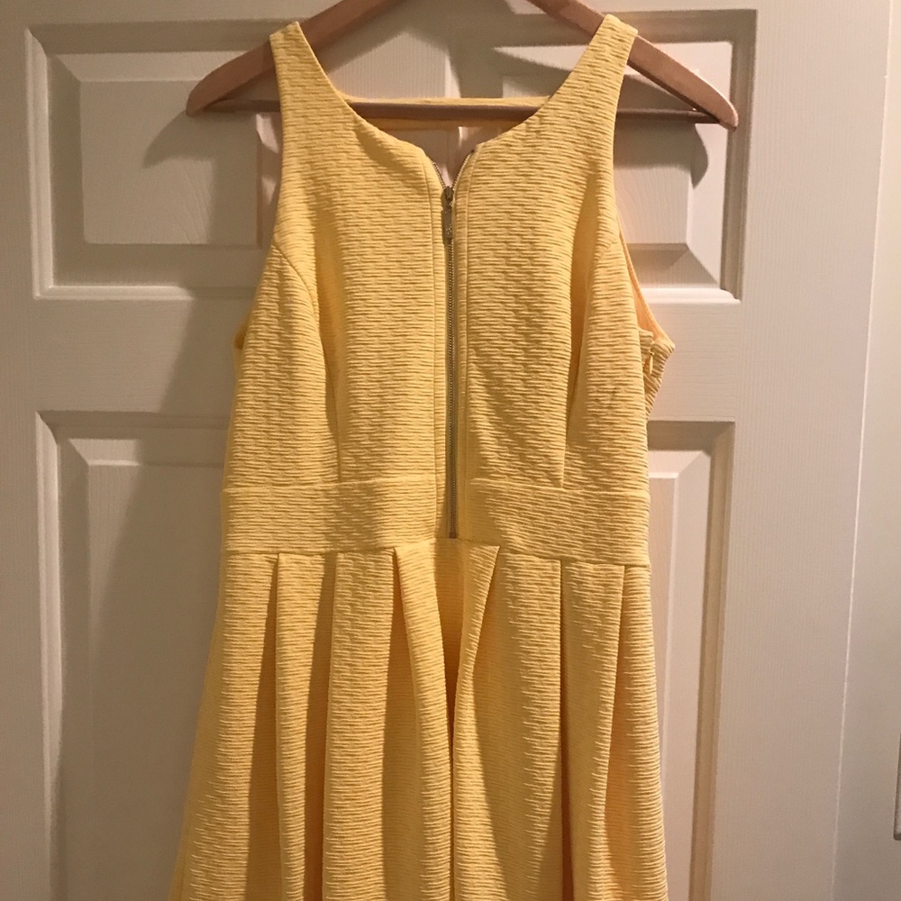 Yellow fit and flair Jessica Simpson Dress