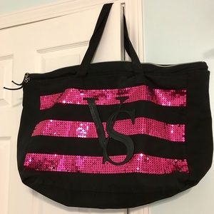 Pink Sequin Victoria Secret Tote