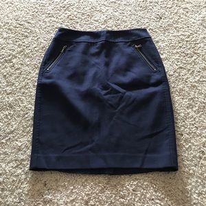LOFT navy blue pencil skirt