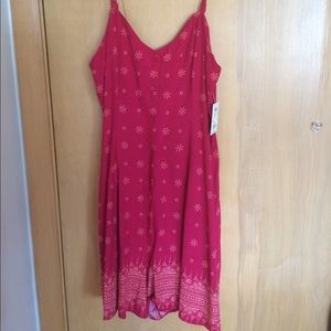 Pink button down romper