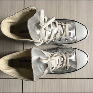 Silver converse, size 8!