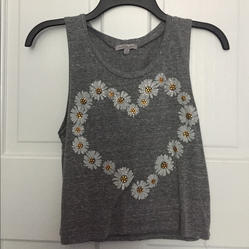 sunflower heart crop top