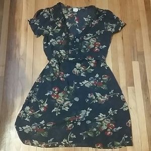 Navy floral dress