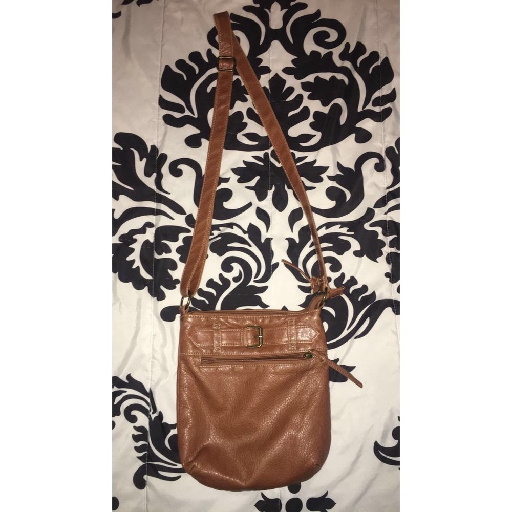 Brown cross body purse