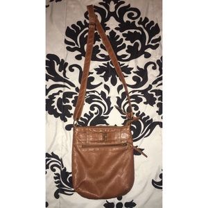 Brown cross body purse