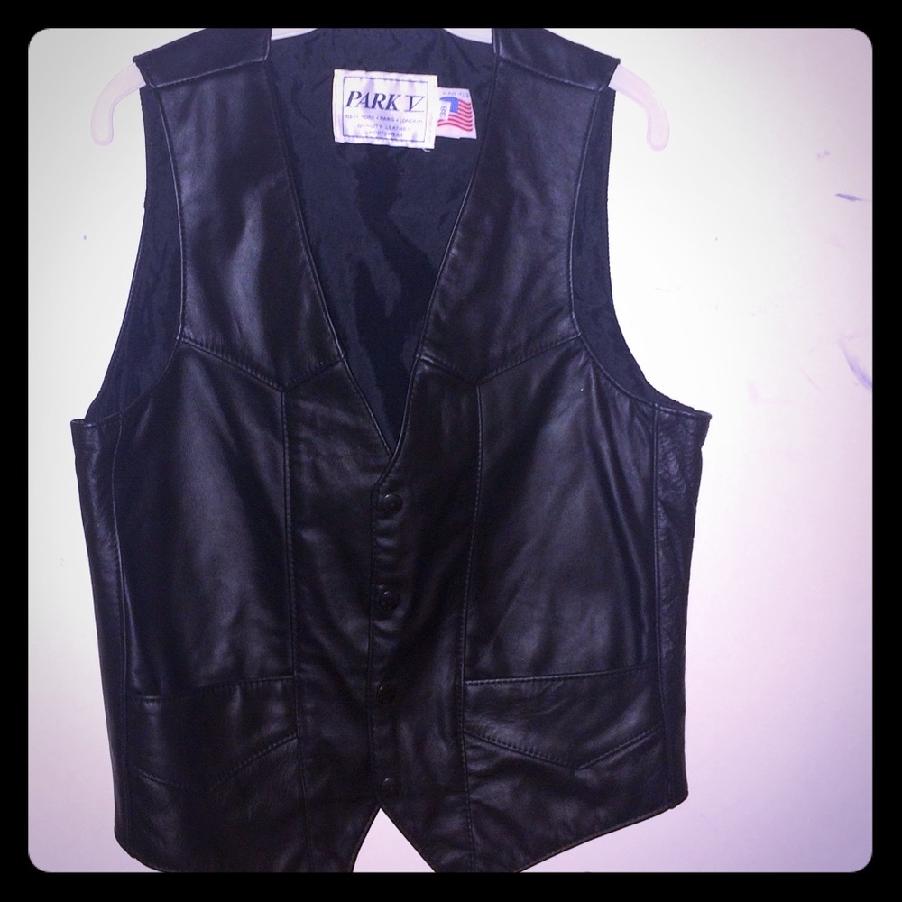 Park V leather vest