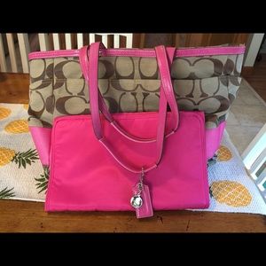 COACH work/baby bag with changing pad.